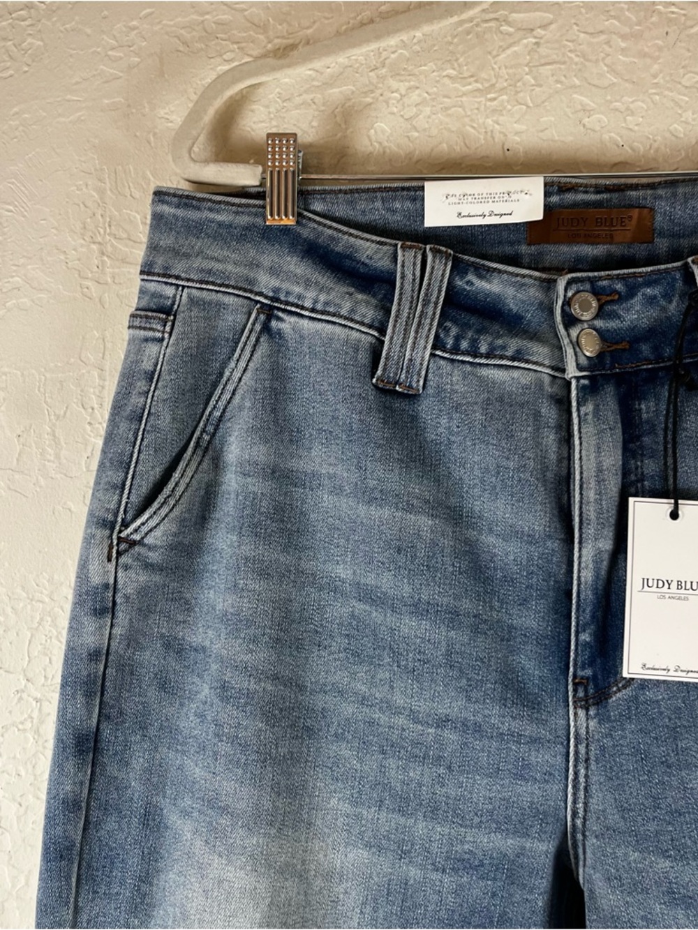 Judy Blue High Waist Double Button Wide Leg Jeans - Picture 5 of 15